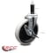 Service Caster 5 Inch Thermoplastic Rubber Wheel 1-1/8 Inch Expanding Stem Caster with Brake SCC-EX05S510-TPRS-SLB-118 - alternate 2